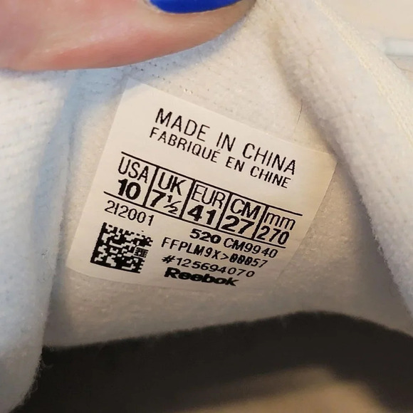 Womens White Reebok Classic‎ Run Sneakers Logo Cushioned Normcore Basic Size 10 - Picture 10 of 14